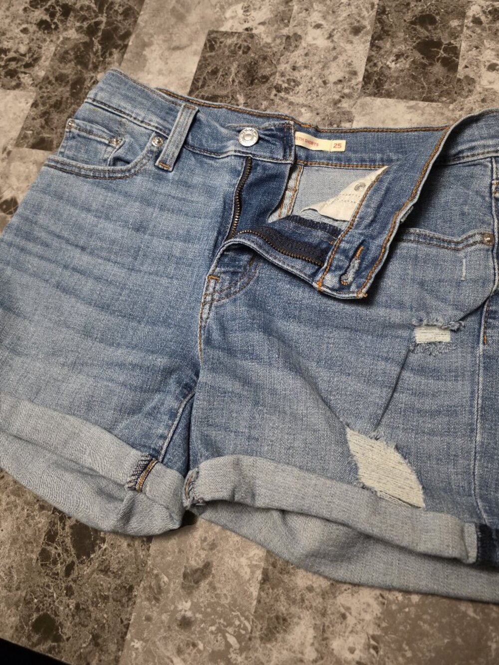 Levi's Women's Mid Length Shorts Rolled Leg - What Are We